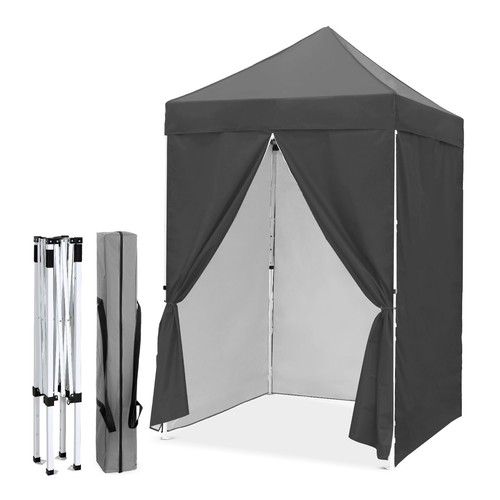 EAGLE PEAK 5x5 Small Pop up Portable Instant Canopy with 4-Side Wall Panels - Picture 73 of 90