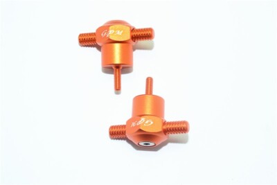 GPM Orange Aluminum Spare Tire Locking Nuts Traxxas Unlimited Desert Racer UDR