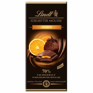 Шоколад lindt creation, горький 70%, апельсин 150г м\у (4000539014000)