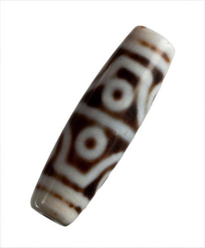 Dzi Tibétain 8 Yeux - Perle Spirituelle Tibétaine en Agate # 6698 - Picture 3 of 6
