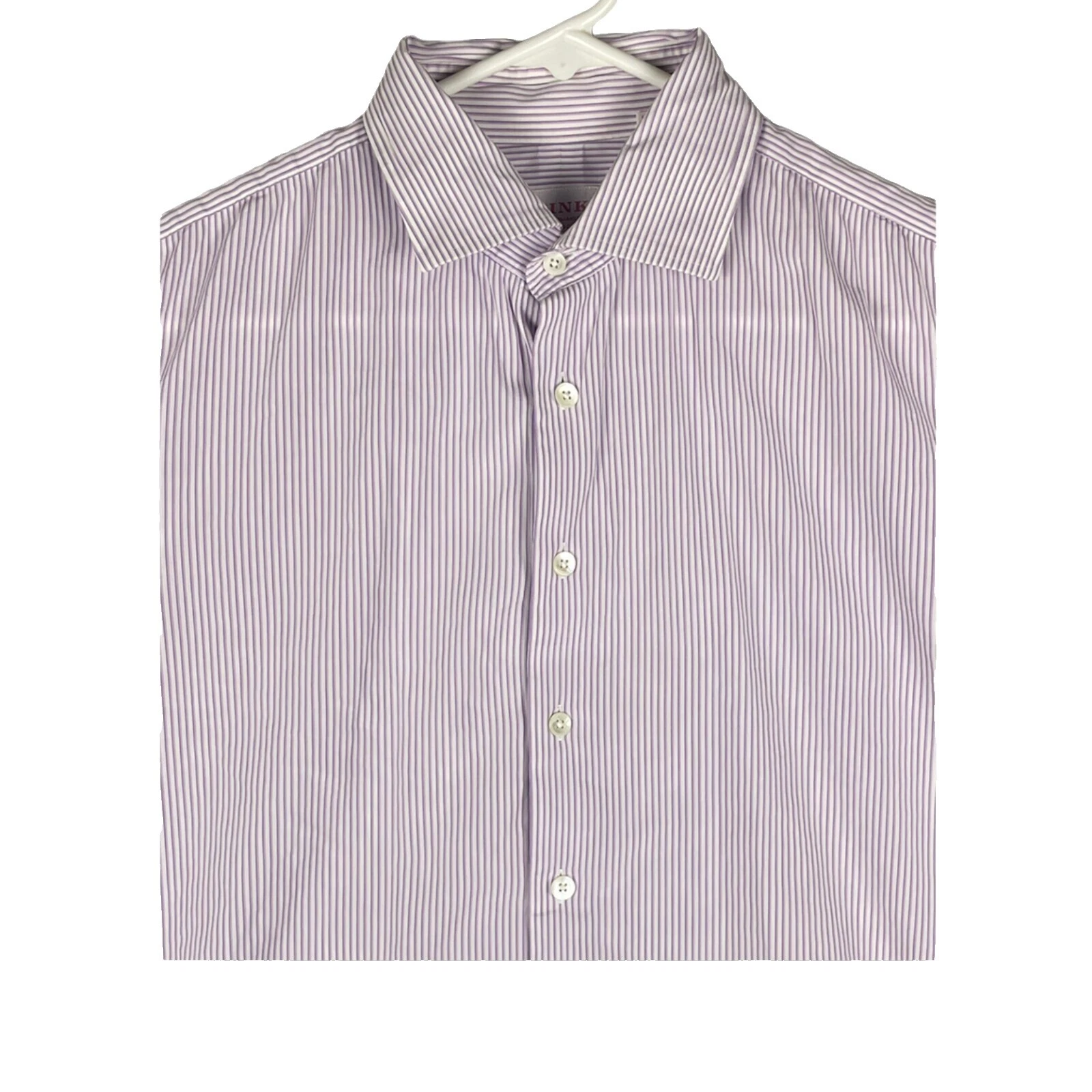 Thomas Pink Striped Multicolor Dress Shirts for Men