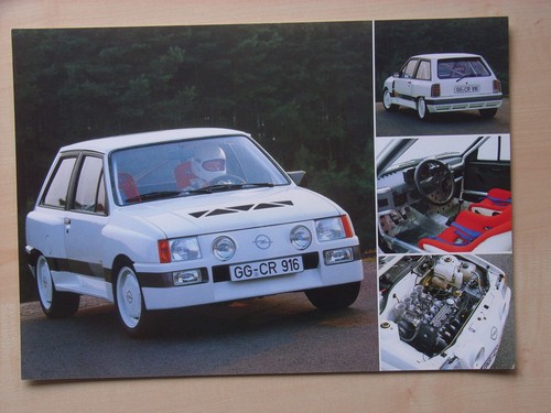 Opel Motorsport Studie Corsa Sprint Einzelblattprospekt / Info sheet, D, 1983