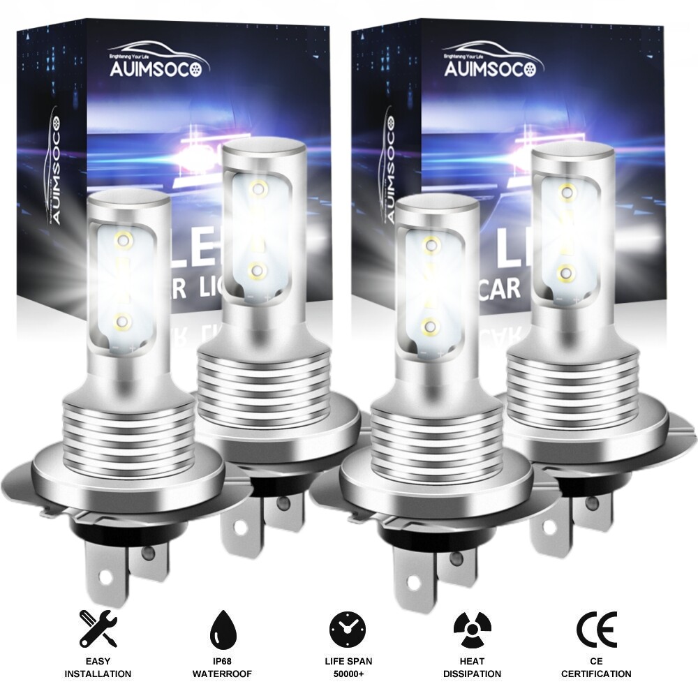 LABLT H7 LED Headlight Bulbs All-in-One Conversion Kit 10000LM 60W Super Bright 6000k Cool White Headlight - Foto 8