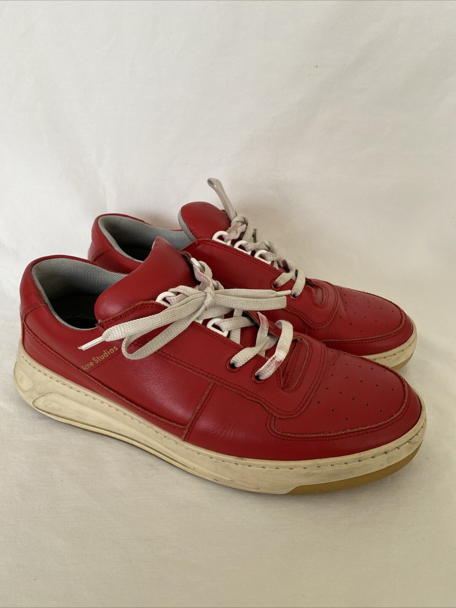 Acne Studios MEN’S PEREY RED LACE UP SNEAKERS Trainers EU 42 US UK GC