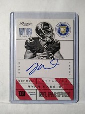 2013 Prestige NFL Passport Signatures Ryan Nassib #25 Rookie Auto MINT F3236