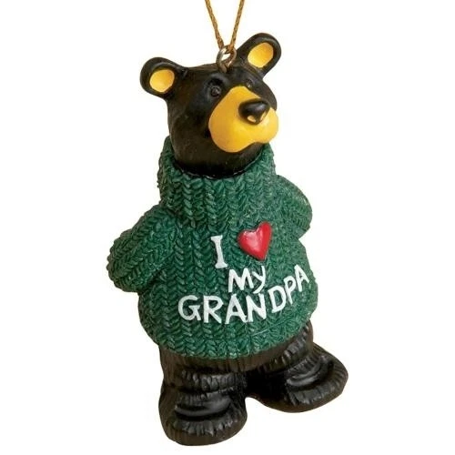 Big Sky Carvers Bearfoots I Love Grandpa Ornament - Thumbnail 2