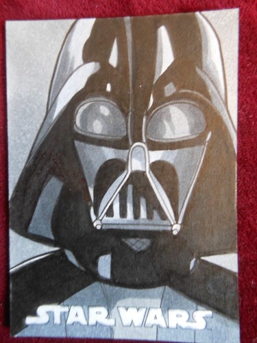Star Wars Evolution 2016 Topps Sketch card Darth Vader Rich Molinelli RAM VFN - Picture 2 of 4