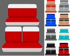 Car seat covers Fits Ford customline 1952  2 do Front 50/50 top and solid rear