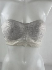 Primark Women Strapless Bralette Solid Stretch Tube Top Seamless Bra Size Small