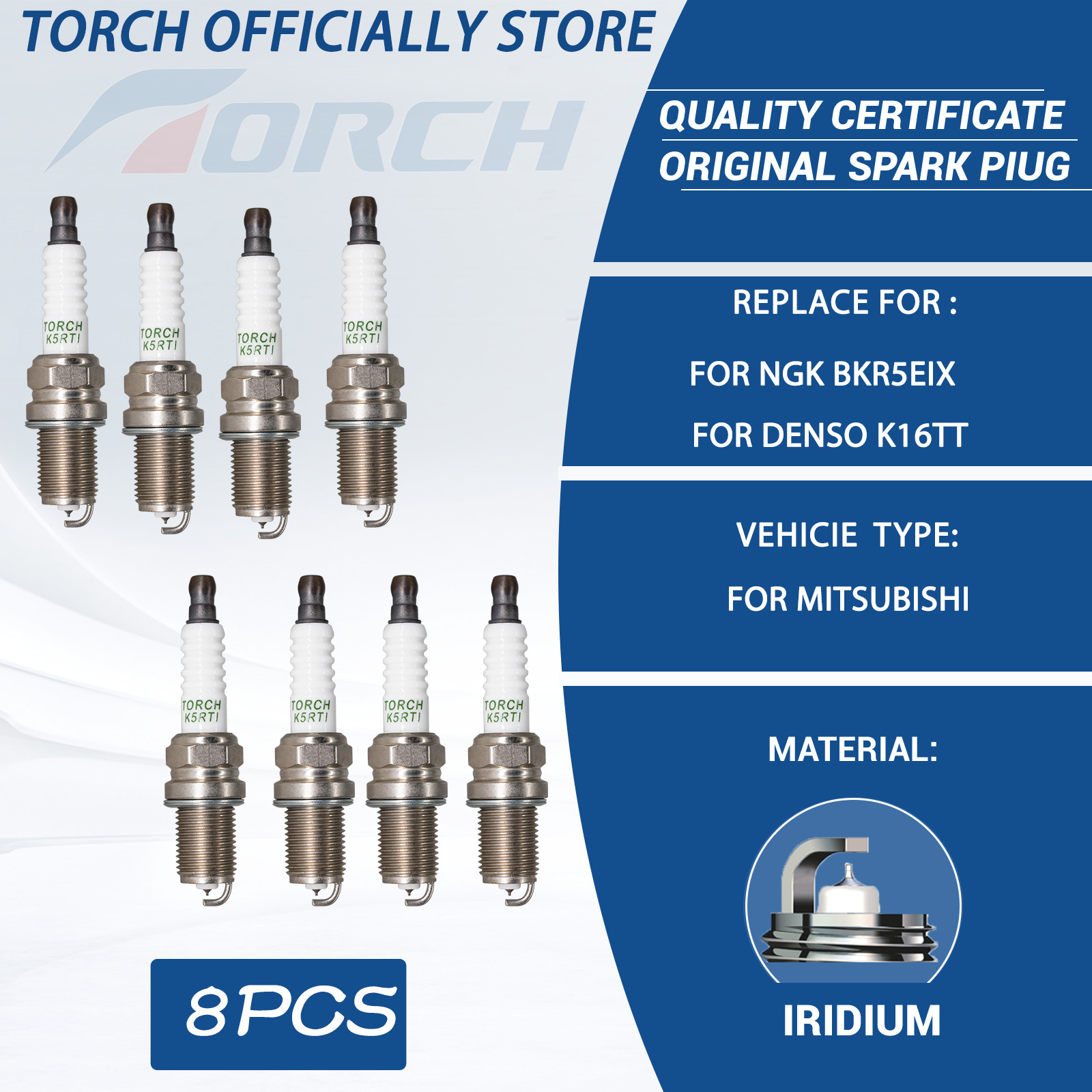 Denso Platinum TT Spark Plug & Ignition Engine Coil For 09-16 Ram 3500 6.4L V8 E - Foto 11