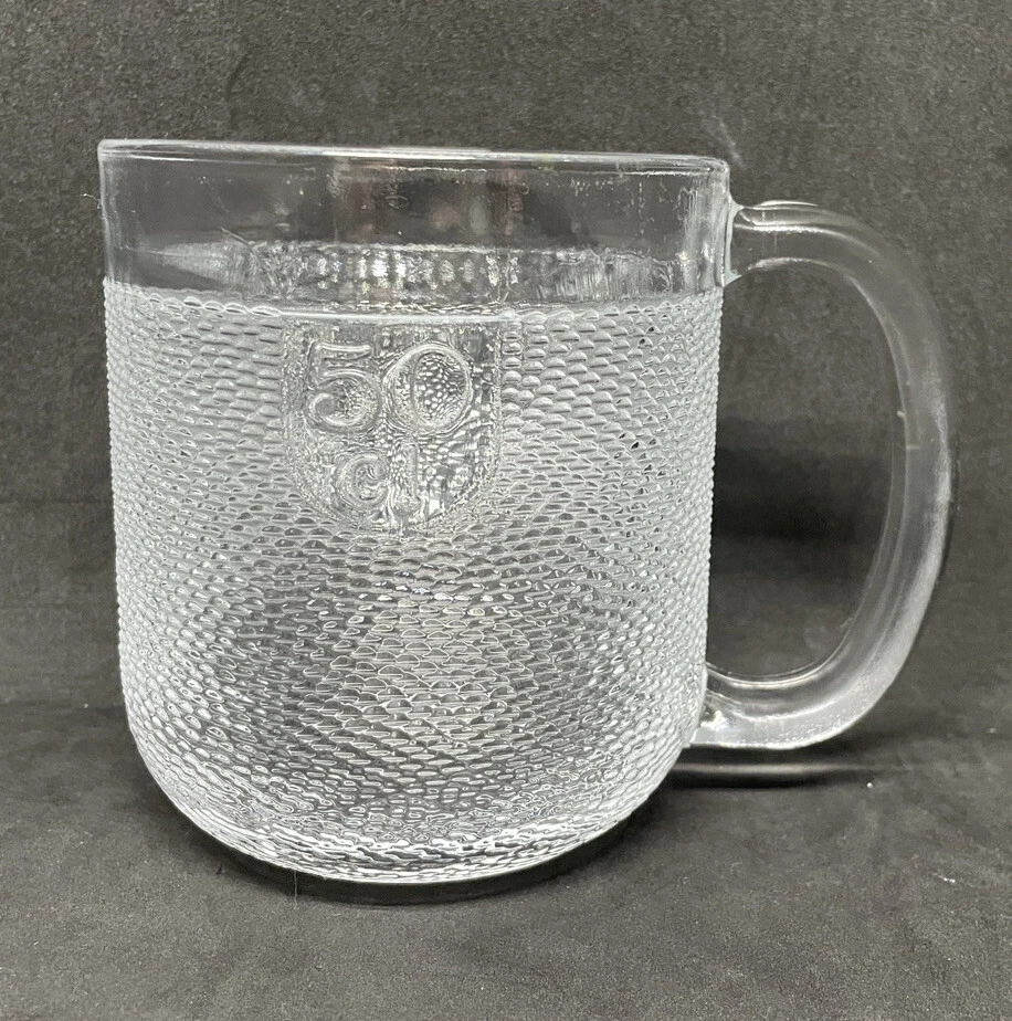 Iittala Krouvi 50 cl Clear Textured Glass Beer or Coffee Mug Cup