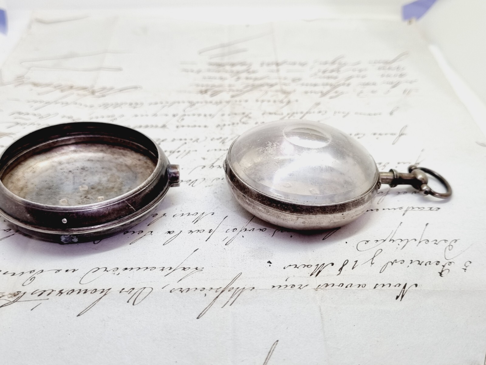 london 1811 William Linsley silver pair verge fusee empty pocket watch