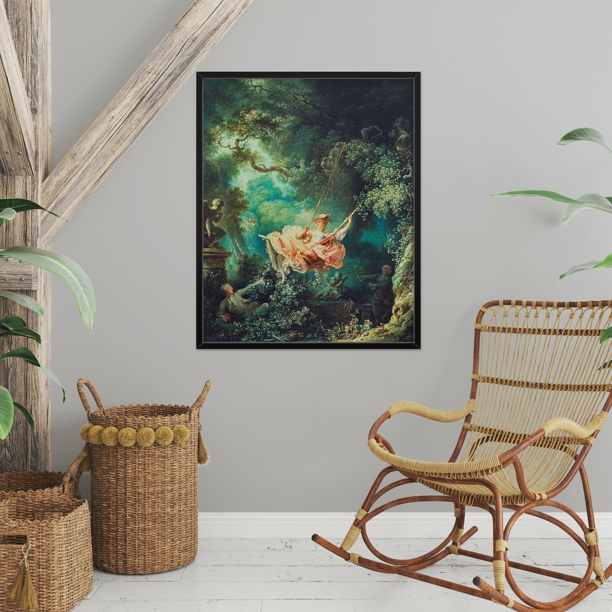 The Swing Fragonard Rococo Regency Romance Pastel French Wall Art