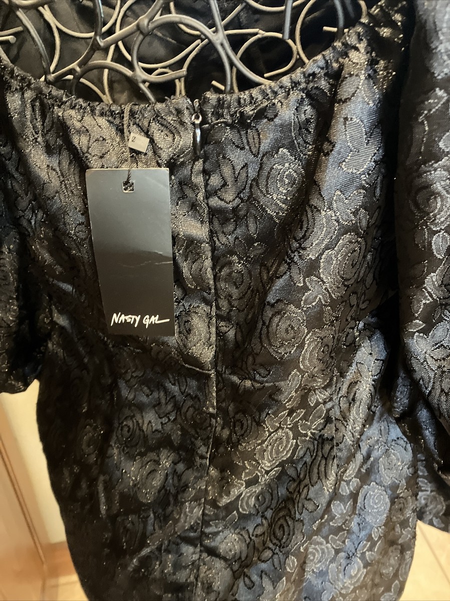Black Jacquard Puff sleeve mini dress size 6 NWT "Nasty Gal" little black dress | eBay Black Jacquard Puff sleeve mini dress size 6 NWT "Nasty Gal" little black dress | eBay