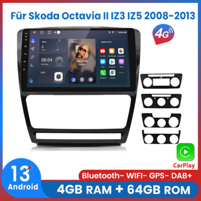 Für Skoda Octavia II IZ3 IZ5 2008-2013 Carplay Autoradio Android GPS SAT 4G WIFI