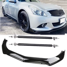Front Bumper Lip Splitter Spoiler +Strut Rods Bar Rods For Nissan Altima J