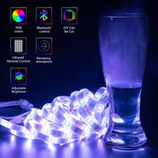 LED Strip Light DC5V SMD 2835 Flexible Lamp Tape Color Lighting USB Cable Key