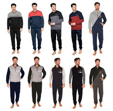 GIVOVA TUTA COMPLETA HOMEWEAR PER UOMO, COMPLETO CASA IN POLIESTERE LUNGO