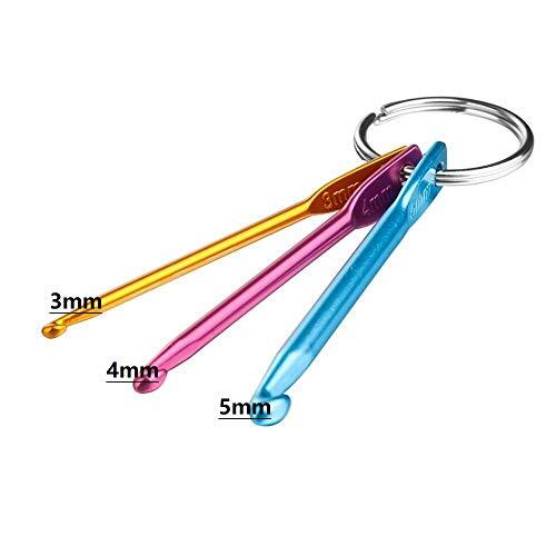 4 Sets Mini Keychain Aluminum Crochet Hooks Knitting Needles 3 Sizes/Set - Zdjęcie 7 z 7