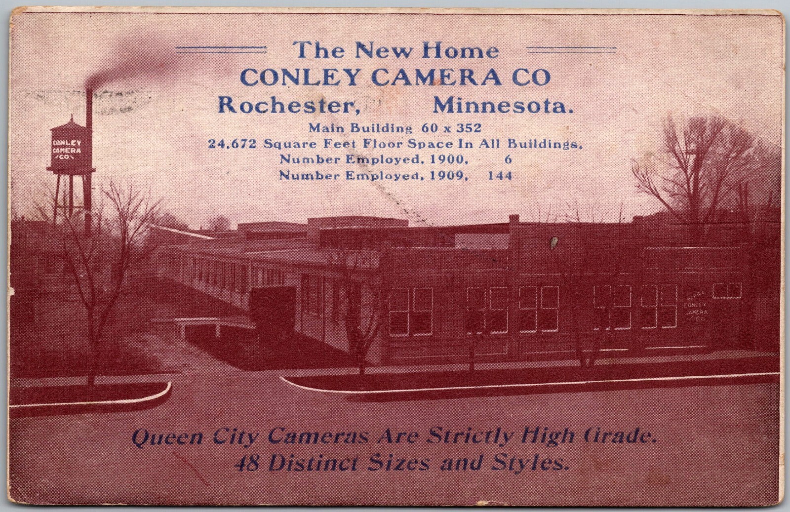 RPPC POSTCARD 1910 CONLEY CAMERA PHOTO STUDIO ROCHESTER MINNESOTA
