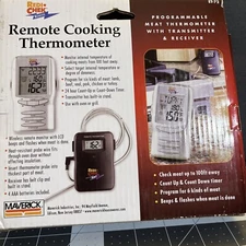 Maverick Remote Redi Check Wireless Cooking Thermometer Programmable 100’range