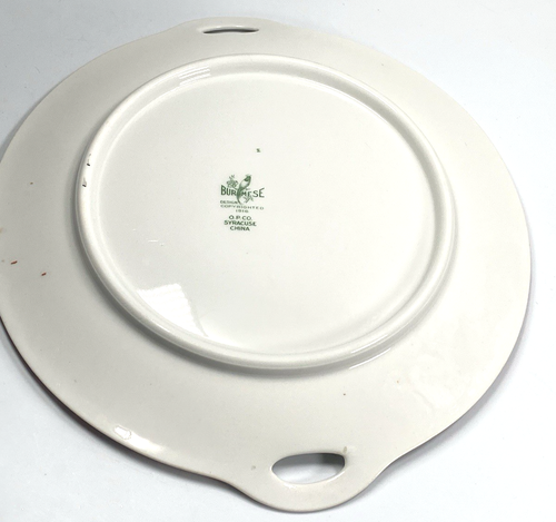 Vintage Syracuse China Burmese Phesant/Fowl Handled Serving Plate O.P. Co. - Picture 20 of 24