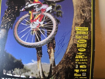 VIntage 90's Cannondale Team Volvo Libor Karas Autographed Post