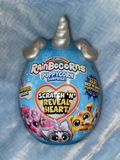 White Zuru Rainbocorns Puppycorn Surprise Scratch N Reveal Heart Mystery Egg