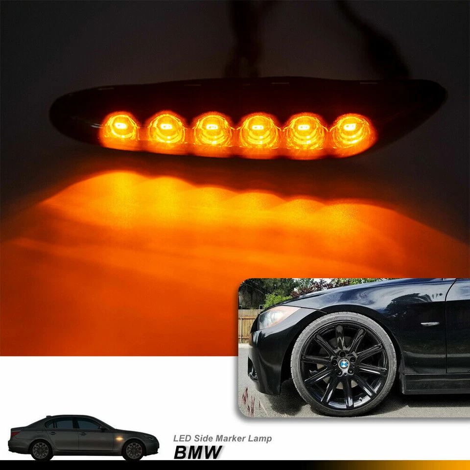 Luces de señalización laterales LED Smoke Len para BMW 46 E60 E61 E82 E83 E84 E88 E90 E92 2 un. Foto 2 de 4