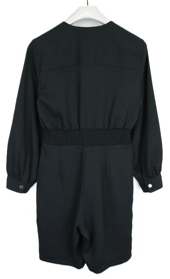 Sandro Natalia Mono Mujer (Eu) 38 Abotonado Cintura Elástica Manga Larga Negro - Imagen 2 de 4