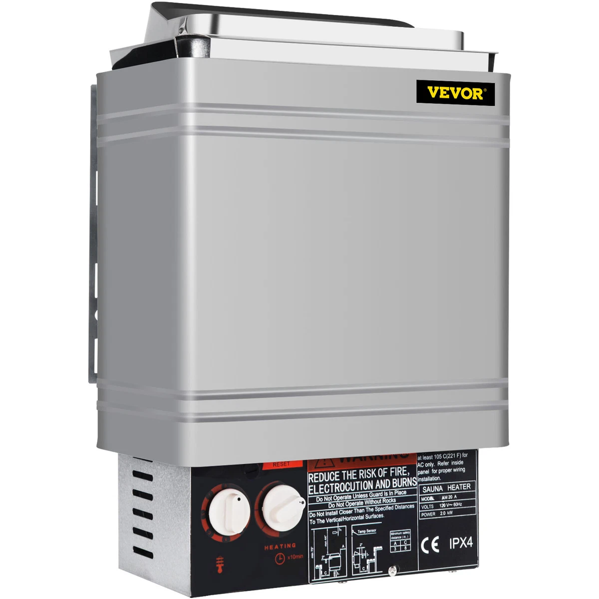 VEVOR 2KW Electric Sauna Heater Stove 120V Dry Sauna Stove Internal Control  | eBay