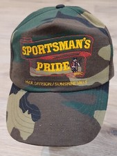 Vintage Camo Sportsman's Pride Ball Cap Hat Camo Adjustable by Crown Made in USA