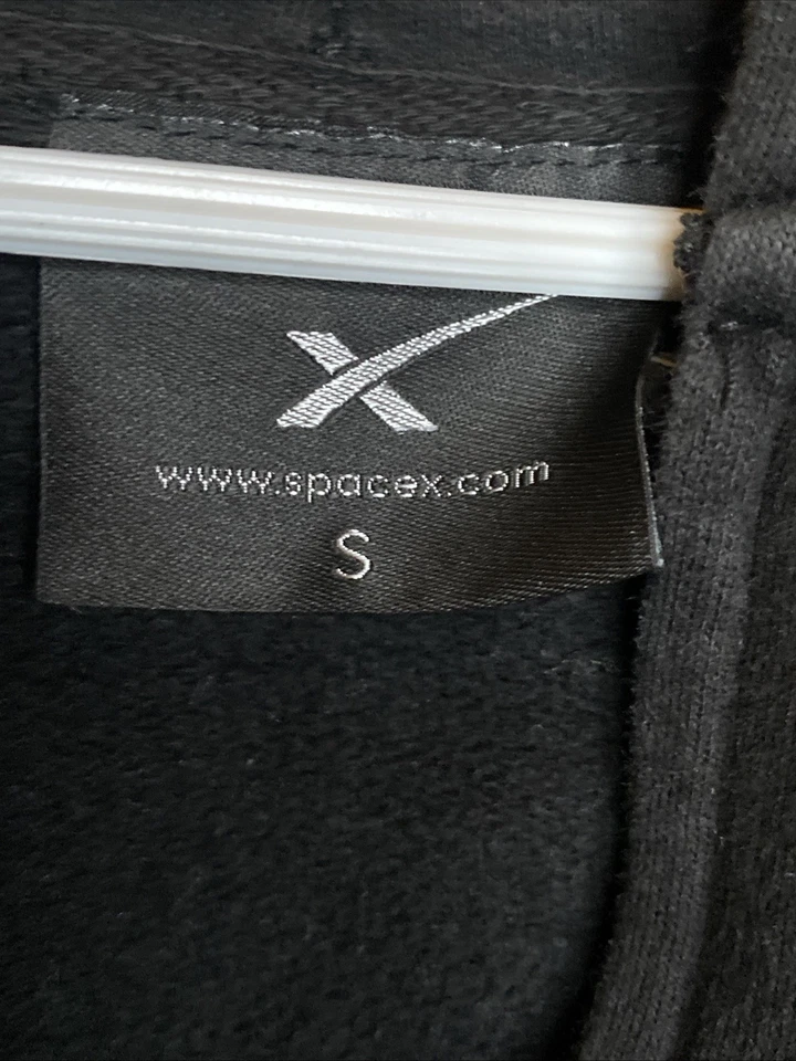 Spacex Youth Official Zip Up Hoodie Size Small Black - Image 3 of 4