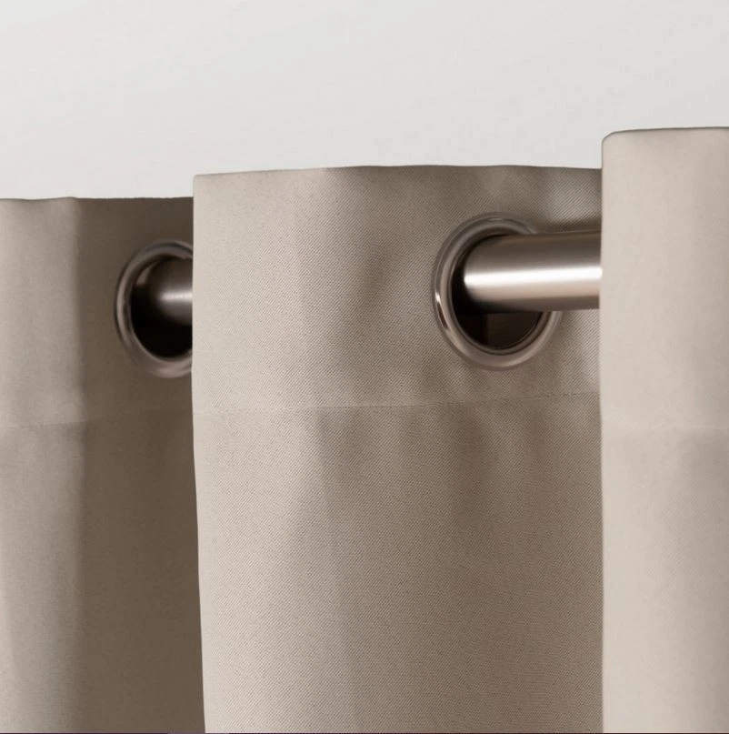 Dreamscene Eyelet Blackout Curtains Stone W 228cm L 228cm W 90inch x L 90 inch - Image 2 of 4