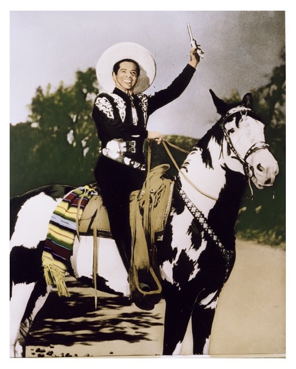 Cisco Kid  hand- tinted repro. 11x14 photo of Movie and TV legend from the '50's