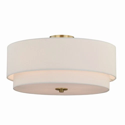 Burnaby 4-Light Semi-Flush Mount in Mid-Century Modern and Drum Style 10.75 - Picture 1 of 5