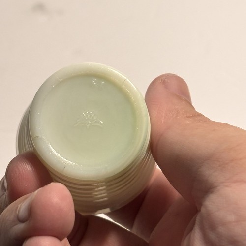 Akro Agate White Cup And Saucer - Picture 2 of 7