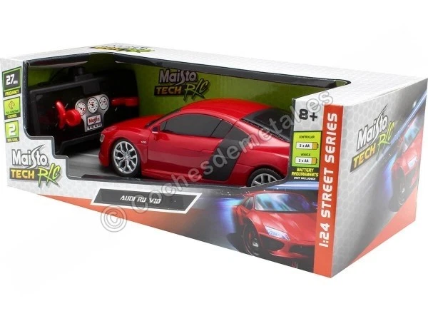 2016 Audi R8 V10 Rojo Radio Control 1:24 Maisto Tech R/C 31384D - Imagen 2 de 4