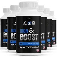  6 Pack Iron Boost High Performance Supplement, IronBoost Capsules