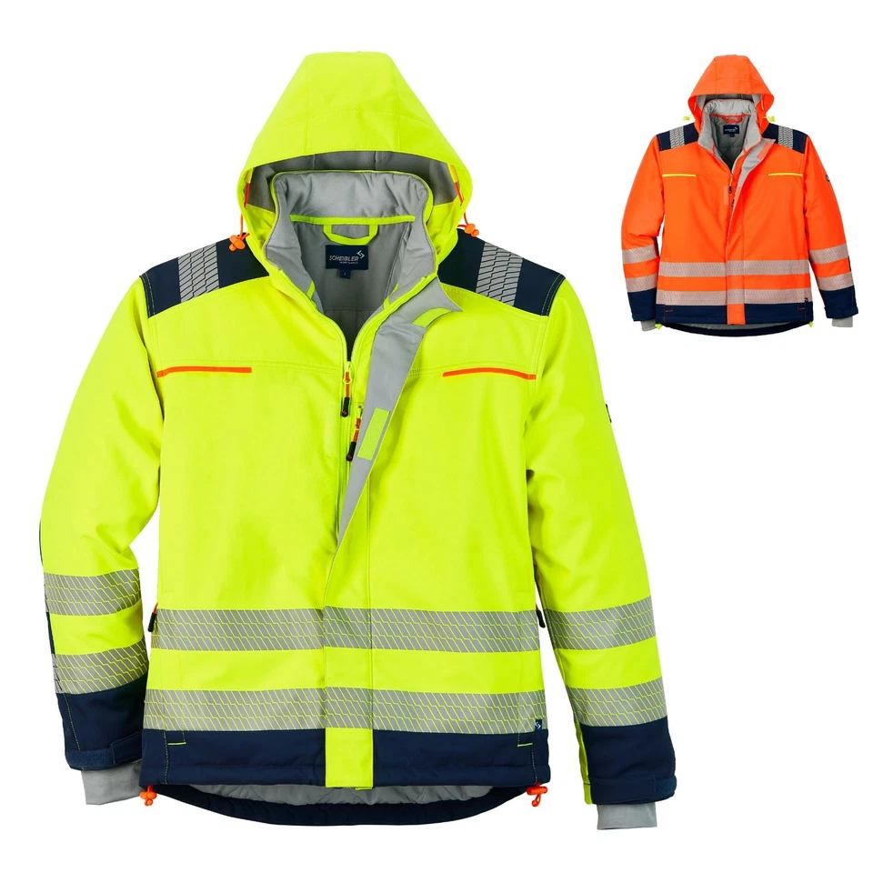 SCHEIBLER Warnschutz Softshelljacke gefüttert SAFENESS Warnschutzjacke Jacke Winter