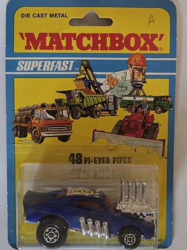 Matchbox Lesney Superfast SF48 Pi-Eyed Piper Blister card