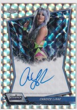 2026 Topps Chrome WWE Candice LeRae Geometric Refactor Blue Brand Auto