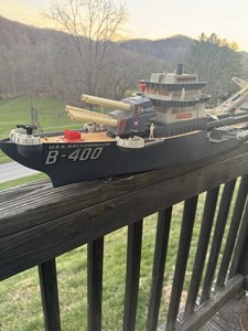 Vintage USS Battlewagon B-400 Deluxe Reading Battleship Parts Repair 32” Ship