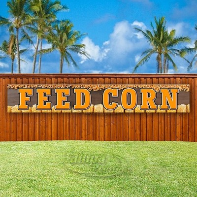 FEED CORN Advertising Farm Food Horses Cows Vinyl Banner Flag Sign USA XL01821