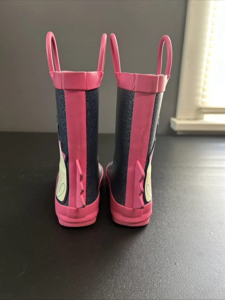 Botas de lluvia unicornio de goma coloridas para pesca talla 8 para niñas pequeñas Foto 4 de 4