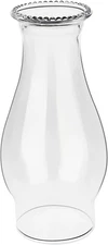 Oil Lamp Chimney Replacement – Clear Hurricane Lamp Glass Shade (Wave Style) for