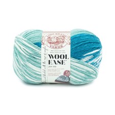 Lion Brand Wool-Ease Fair Isle Yarn-Light Aqua/Turquoise