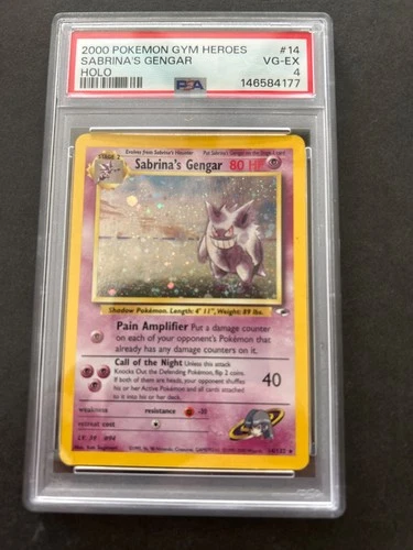 Sabrina's Gengar 014/132 Gym Heroes Holo PSA 4