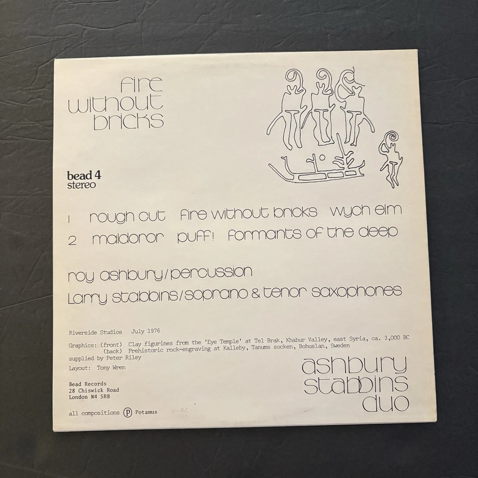 Ashbury Stabbins Duo & Peter Brotzmann Fire Without Bricks UK Jazz BEAD 4 NM - Image 2 of 4
