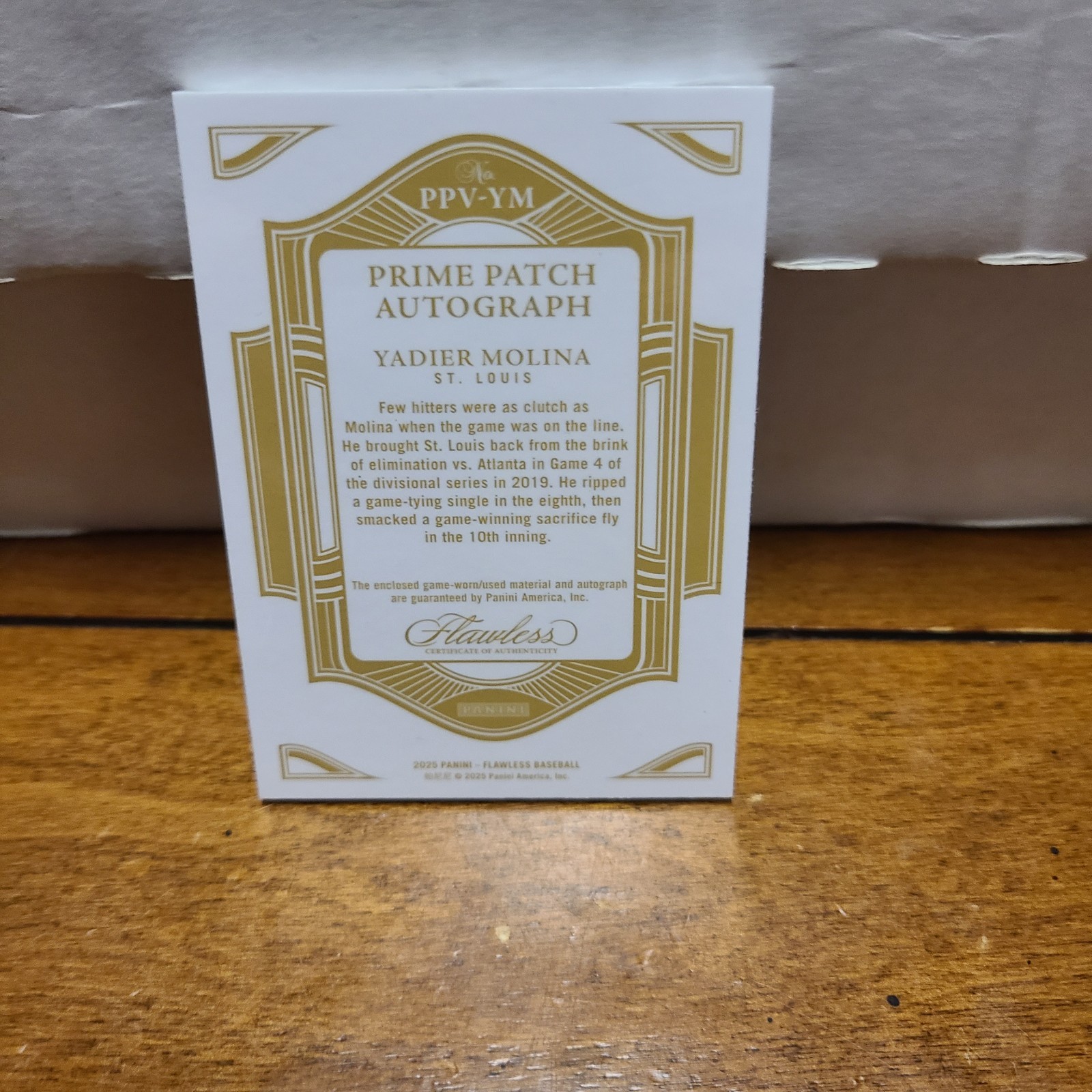 YADIER MOLINA 2025 Panini Flawless Baseball PRIME AUTO PATCH  3/10 STL Cardinals view 3